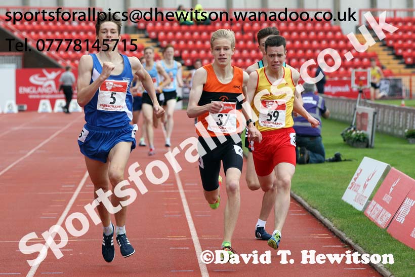 Inter boys 1500 metres, English Schools Track and Field. Photo: David T. Hewitson/Sports for All Pics